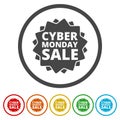 Cyber monday sale inscription circle design