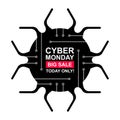 Cyber monday sale labels set Royalty Free Stock Photo