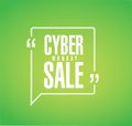 Cyber Monday Sale line quote message concept