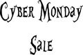 Cyber Monday sale tag text sign