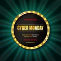 Cyber Monday Sale sign template. Royalty Free Stock Photo