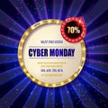 Cyber Monday Sale sign template. Royalty Free Stock Photo