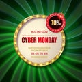 Cyber Monday Sale sign template. Royalty Free Stock Photo