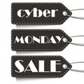 Cyber Monday Sale. Tags of Cyber Monday Sale isolated on the white background. Cyber Monday Sale Vector Illustration Royalty Free Stock Photo