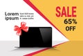 Cyber Monday Sale Template Banner Discounts On Modern Laptop