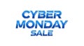 Cyber monday sale text with metallic blue effect isolated on transparent background cyber monday element Royalty Free Stock Photo