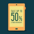 Cyber Monday sale. Vector illustration decorative design Royalty Free Stock Photo