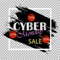 Cyber Monday. Special offers. Sale. Discount. Design template.