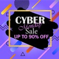 Cyber Monday. Special offers. Sale and Discount. Design template. Vector illustration. EPS 10