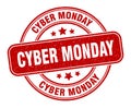 cyber monday stamp. cyber monday label. round grunge sign Royalty Free Stock Photo