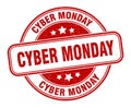 cyber monday stamp. cyber monday label. round grunge sign Royalty Free Stock Photo