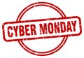 cyber monday stamp. cyber monday round vintage grunge label. Royalty Free Stock Photo