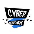 Cyber monday sticker big sale advertisement special offer concept holiday online shopping discount badge