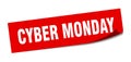 cyber monday sticker. square isolated label sign. peeler