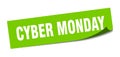 cyber monday sticker. square isolated label sign. peeler