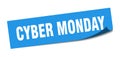 cyber monday sticker. cyber monday square isolated sign.