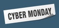 cyber monday sticker. cyber monday square isolated sign.