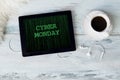 Cyber Monday on tablet Royalty Free Stock Photo