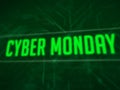 Cyber Monday text on green screen