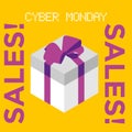 Cyber monday vector minimal discount sales concept