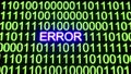 Cyber neon ERROR Abstract digital animation alarm warning attention green numbers 3d