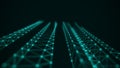 Cyber network connection background. Abstract connecting dots and lines. Molecular background with DNA. Big data visualization. 3d Royalty Free Stock Photo