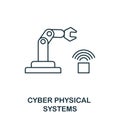 Cyber Physical Systems icon. Thin line style industry 4.0 icons collection. UI and UX. Pixel perfect cyber physical