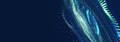 Cyber plasma and neon rhythm. Big data orbit high-tech innovation
