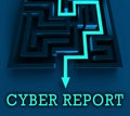 Cyber Report Digital Analytics Results 3d Rendering