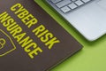 Cyber Risk Insurance is shown using the text and photo of laptop