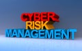 cyber risk management on blue Royalty Free Stock Photo
