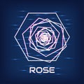 Cyber rose. Neon glow.