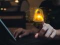 Cyber secure, Internet network security system, online information safety and privacy digital data protection concepts.