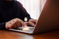 Cyber secure system technology, fingerprint scan, internet network security, privacy data protection concepts. Cybersecurity