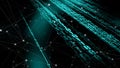 Cyber security abstract binary lines and machine learning of binary numbers, code, and artificial intelligence in face of cyber Royalty Free Stock Photo