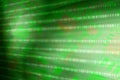 Cyber security access lock on binary matrix green background Internet online data protection. Royalty Free Stock Photo