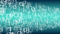 Cyber security of big data, binary code algorithm vector conception Royalty Free Stock Photo
