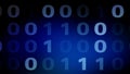 Cyber security binary on blue wallpaper highlights digital security, programming code, and binary numbers for data transmission Royalty Free Stock Photo