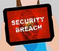 Cyber Security Breach System Hack 3d Illustration