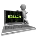 Cyber Security Breach System Hack 3d Rendering