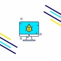 Cyber security bug icon vector Royalty Free Stock Photo