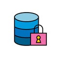 Data protection vector icon Royalty Free Stock Photo