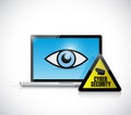 Cyber security computer laptop illustration Royalty Free Stock Photo