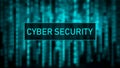 Cyber security concept. Digital background blue matrix. Binary computer code. Hacker concept. Vector illustration Royalty Free Stock Photo