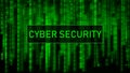 Cyber security concept. Digital background blue matrix. Binary computer code. Vector illustration Royalty Free Stock Photo