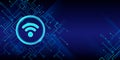 Cyber security concept with glowing wifi icon Royalty Free Stock Photo
