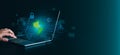 Cyber security concept, Login, User, Secure access to user personal information, Identification information security and