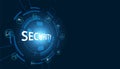 Cyber Security Concept Protect network, device, program and data from attacks, Network security, Application, Data Royalty Free Stock Photo