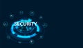 Cyber Security Concept Protect network, device, program and data from attacks, Network security, Application, Data
