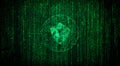 Cyber Security Concept - Shield Padlock on Computer Code
